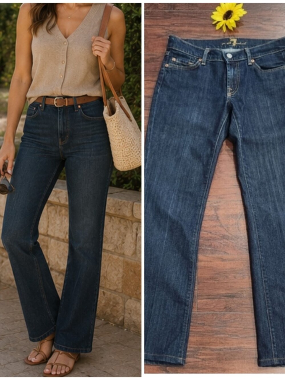 7 FOR ALL MONKING BOOTCUT JEANS 🌟